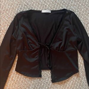 Black long sleeve top